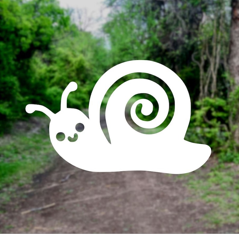 Happy Snail [PICK COLOR] Cute Vinyl Decal Sticker for Laptop/car/truck ...