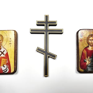Orthodox 3-Bar Wall Crosses - 3D Printed Christian Bookstore Supplies & Gifts