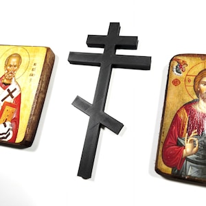 3D Printed Orthodox/Catholic 3-Bar Cross - Multiple Colors Available - Christian Bookstore Supplies
