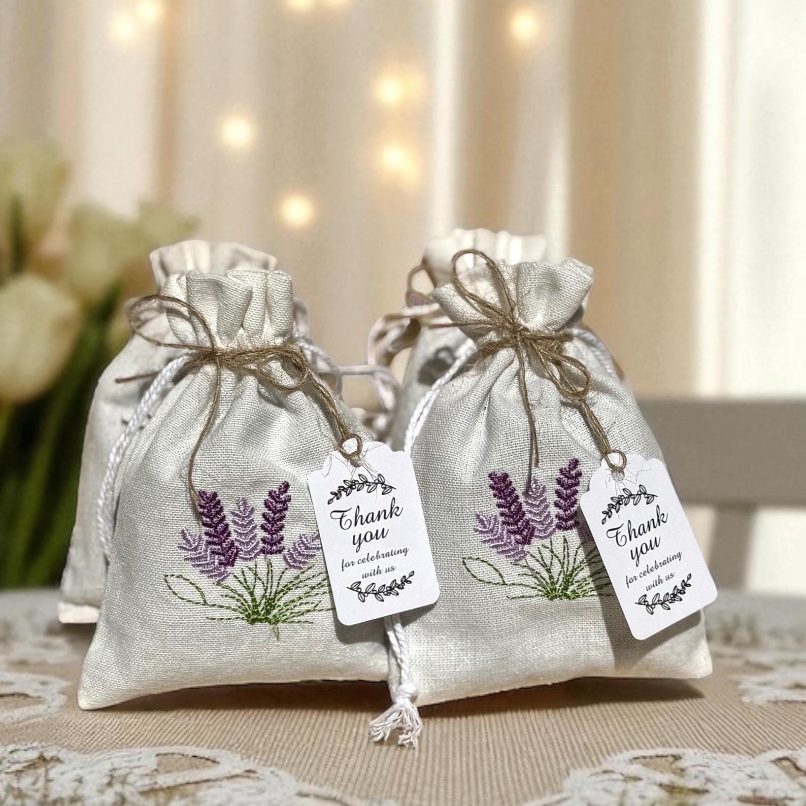 Lot De 4 Sacs Cadeaux En Papier Lavande Vert Lagiwa - 32x26x10 Cm - Neuf