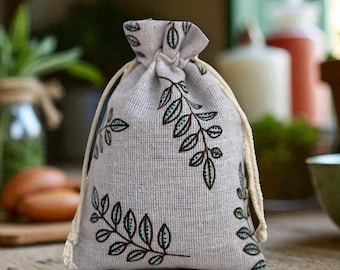 Pfefferminz Leinen Beutel: Natürlicher Schublade & Schrank Erfrischer Kleines Geschenk