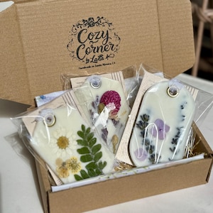 Soy Wax Sachets 3pcs Box For Closet Home Frenesher Aroma Tablet Made with Natural Essential Oils Bridal Shower Gift Bulk Wax Sachets