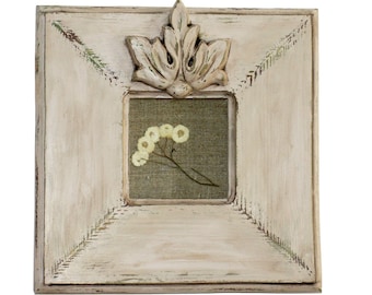 Vintage picture frame made from wood, Large Wooden picture wall frame for Living room, Wooden square picture frame for decoration interior