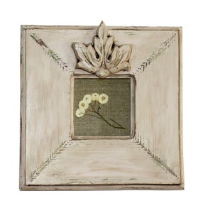 Vintage picture frame from wood, Wooden photo frame, Wooden picture frame for wall, Decorative frame for Living room, Wooden square frame