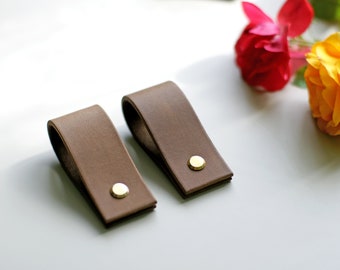 Leather door handles, Cabinet handles, Kitchen hardware, Leather knobs, Handles cupboard, Cabinet knobs, Leather pull, Cabinet hardware