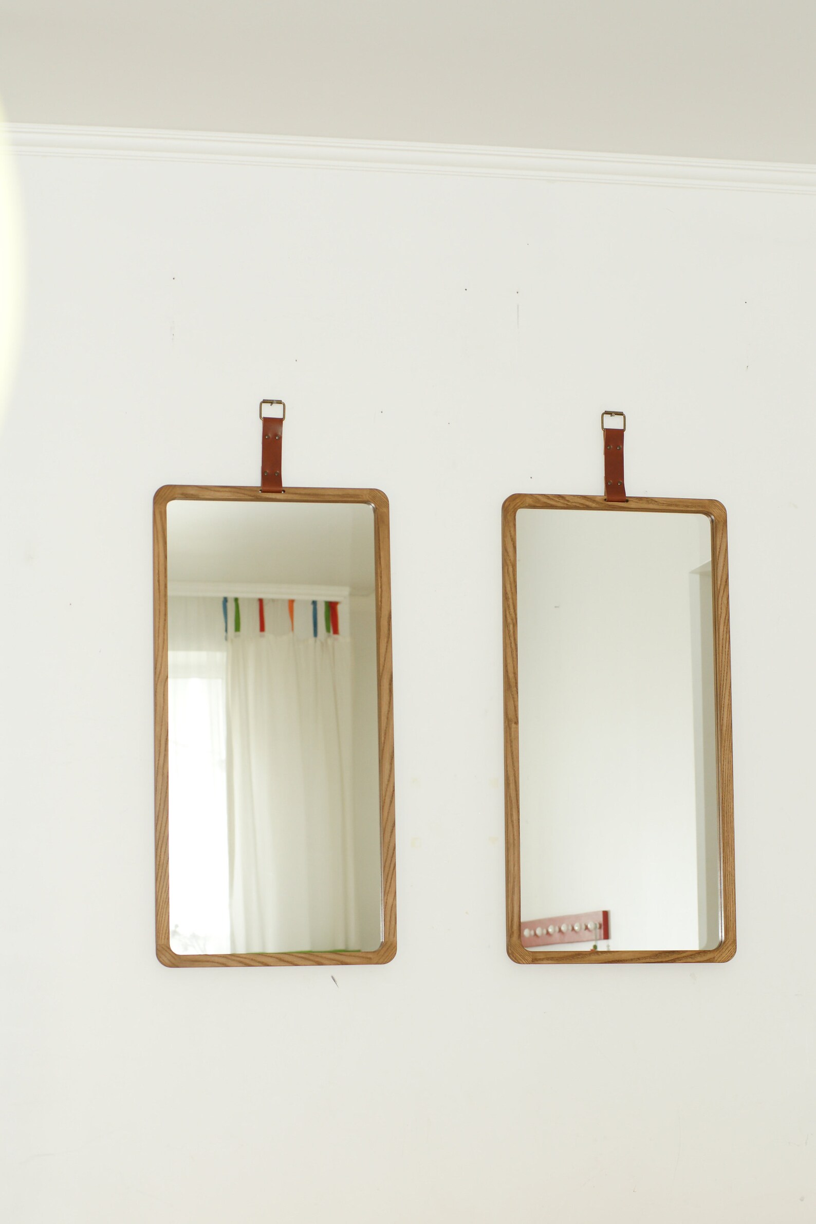 Image showcasing Scandinavian Mirror Modern Mirror Wooden Mirror Large - Etsy