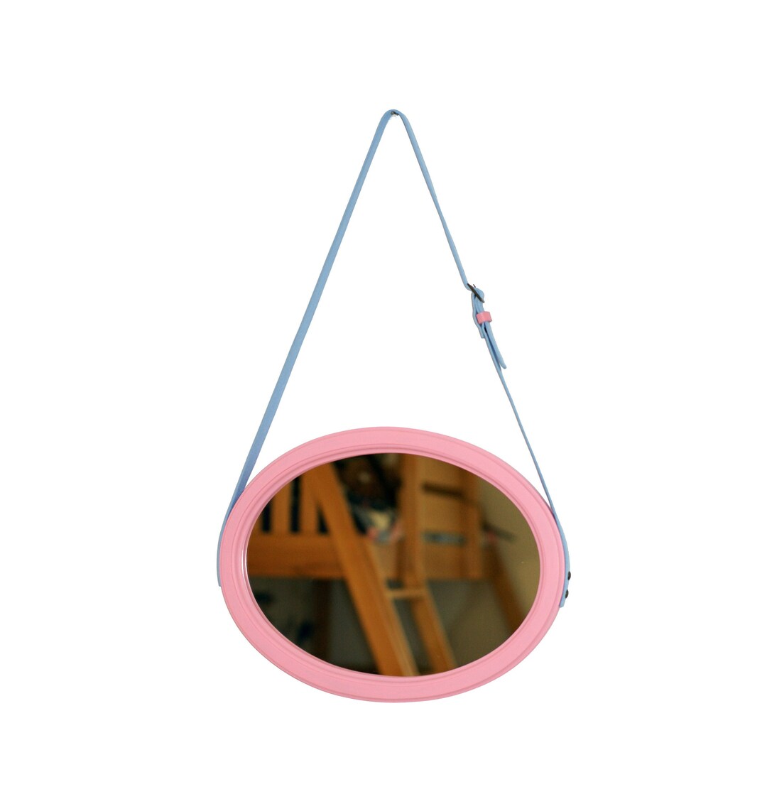 Oval Mirror for Kids Leather Wall Mirror Pink Mirror Girls - Etsy