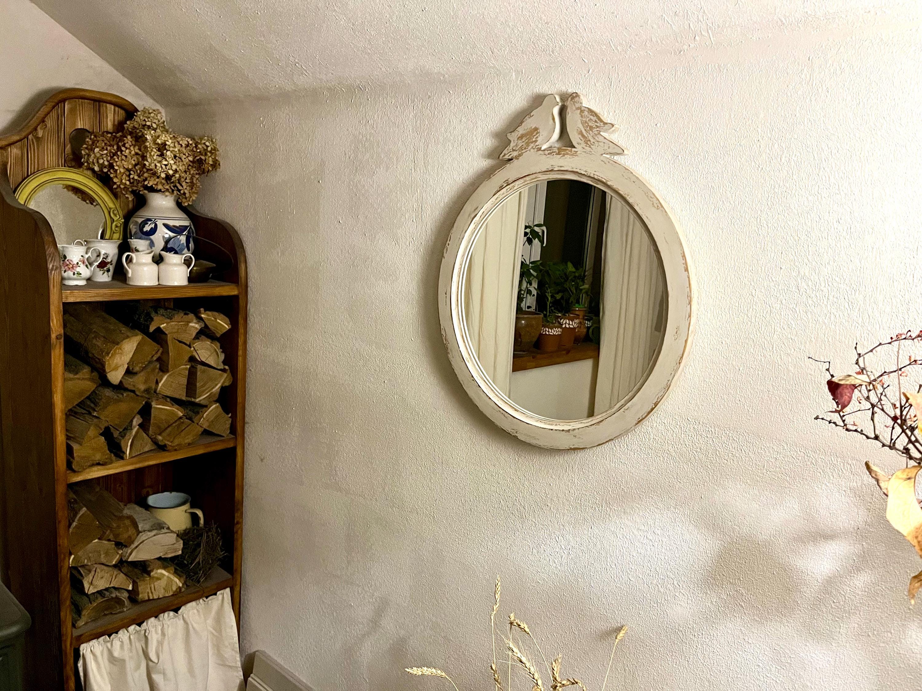 Birds Wood Carved Mirror Frame - Etsy
