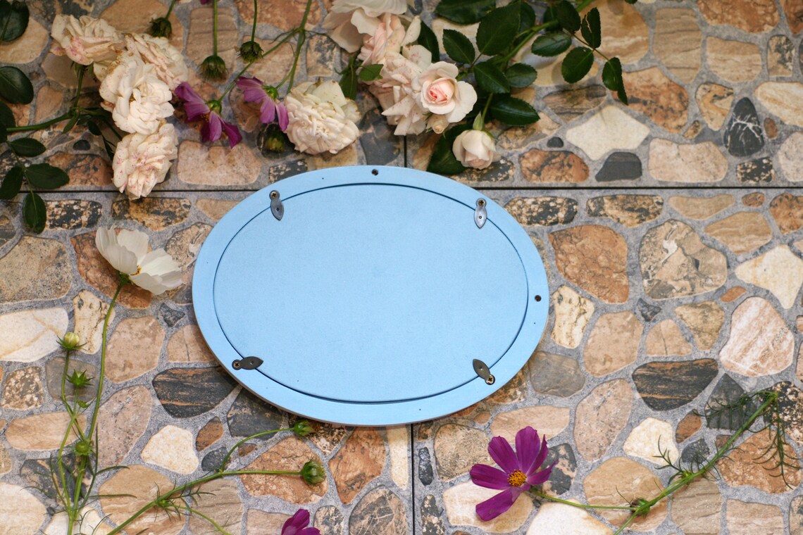 Wooden Oval Picture Frame / White Oval Photo Frame / Vanity Etsy