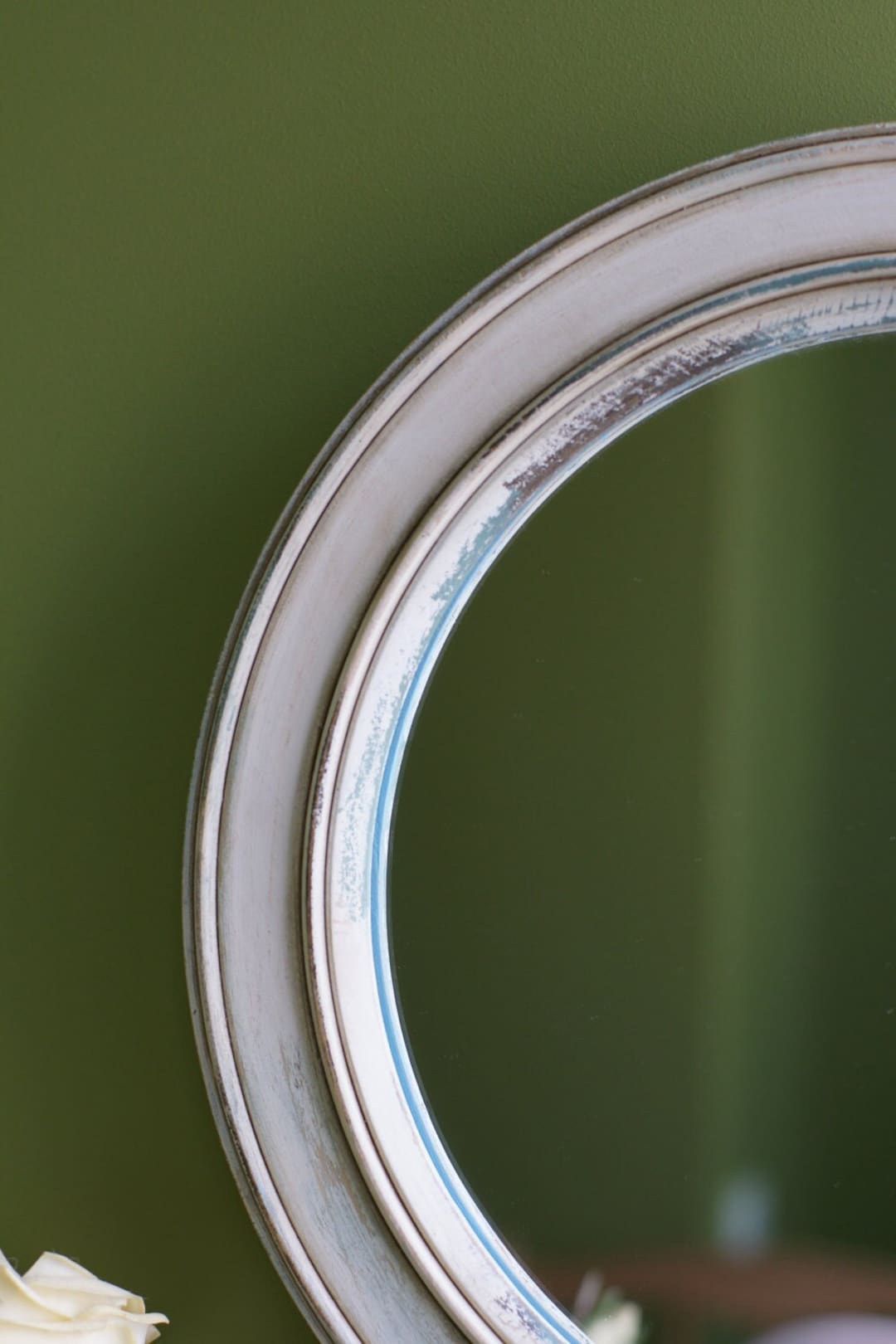 Retro Rond Vintage Round Mirror, 1960s Style Mirror, Shabby Chic Circle Mirror ...