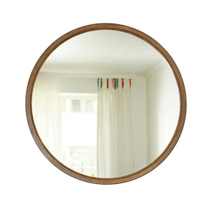 Large Round Mirror • Wall Mirror • Wood Mirror • Farmhouse Decor • Mirror Wall Decor • Circle Mirror • Art Deco Mirror • Hanging Mirror