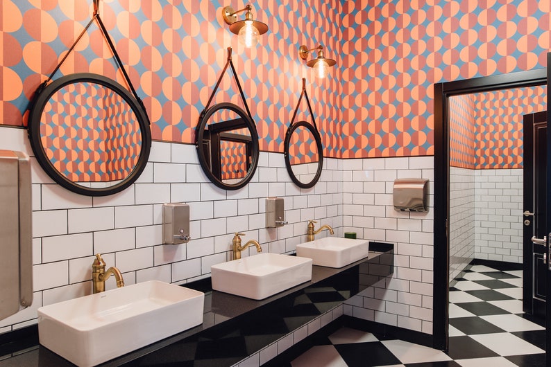 Black Round Mirror Hallway Wall Mirror Black Circle Mirror Etsy