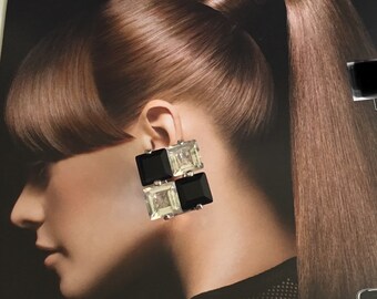 Crystal Earrings/Square earrings/