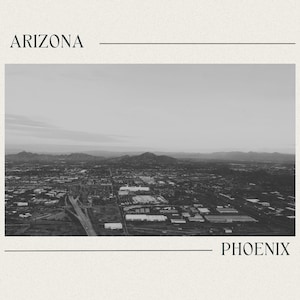 Phoenix, Arizona Post Card Vintage Style: fotografia in bianco e nero