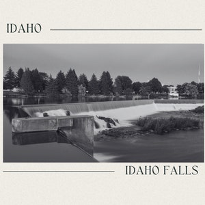 Idaho Falls - Post Card Vintage Style: fotografia in bianco e nero
