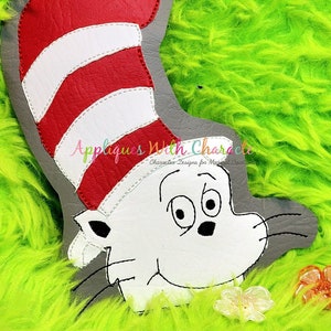 Cat Hat Bean Stitch Peeker Applique Design