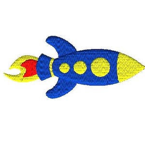 Rocket Embroidery Design, Filled Stitch Rocket Embroidery Design, Spaceship Embroidery Design,Baby Embroidery Designs,Kids Embroidery Design