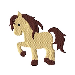 Horse Embroidery Design, Filled Stitch Horse Embroidery Design, Farm Animals Embroidery Designs, Children Embroidery Designs, 6 Sizes
