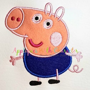 Pepper Pig George Applique Design -  Instant Download Embroidery File