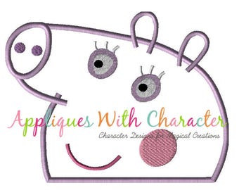 Grandma Pig Peeker Applique Design
