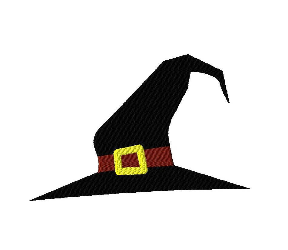 Witch Hat Embroidery Design Filled Stitch Witch Hat Etsy