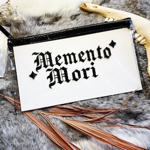 Memento mori gothic cosmetic case, makeup bag, pencil case purse, mourning art, gothic Christmas gift stocking filler secret Santa