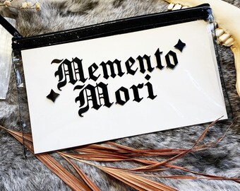 Memento mori gothic cosmetic case, makeup bag, pencil case purse, mourning art, gothic Christmas gift stocking filler secret Santa