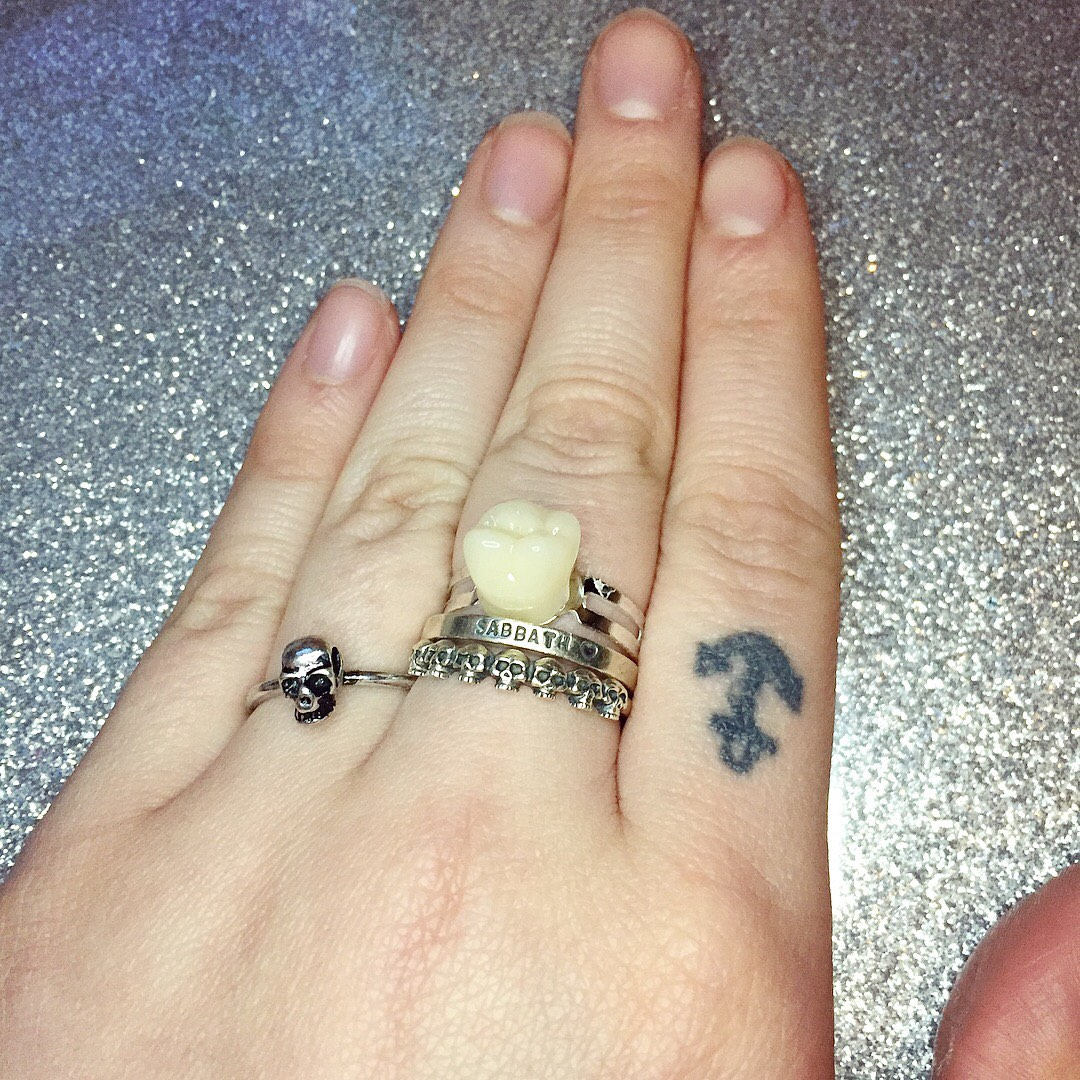 Gold or Silver Human Molar Tooth Ring Etsy