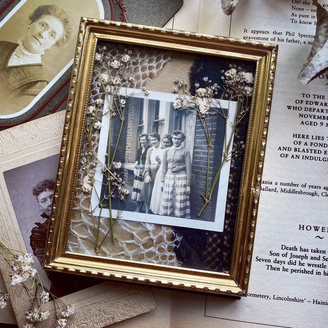 Antique Style Victorian Memento Mori Mourning Frame With Snake Skin ...