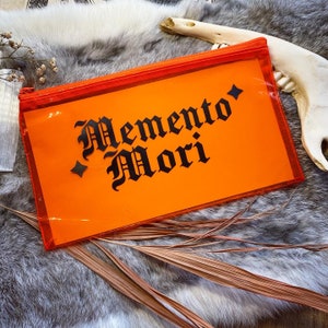 Memento mori gothic cosmetic case, makeup bag, pencil case, purse, gift, victorian mourning art, nosferatu, dracula