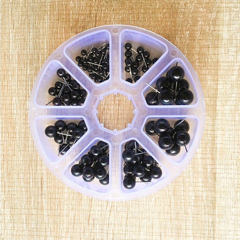 Needle Felting Bead Eyes 15 Pairs 6mm Safety Eyes Animal Eyes Amigurumi