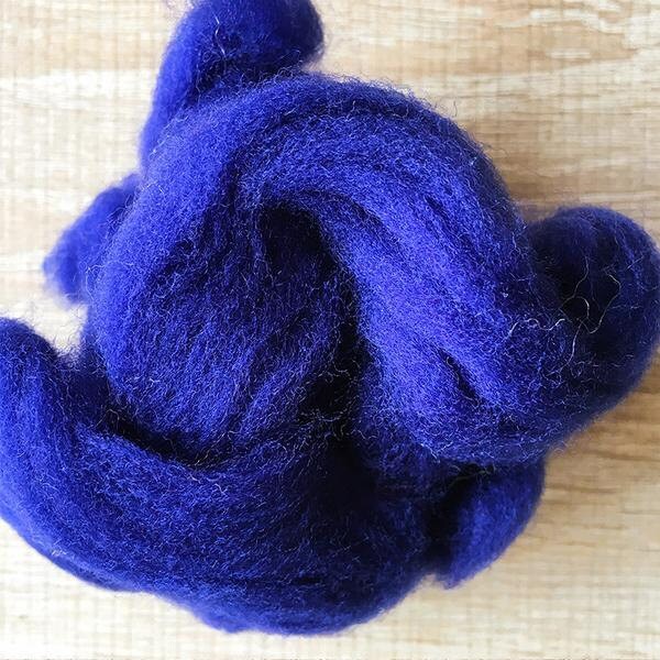 Needle felted wool felting Dark Blue Purple wool Roving for felting supplies short fabric easy felt[WL00031016]