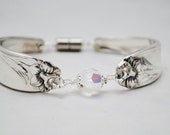 Daffodil spoon bracelet, Vintage 1950 Daffodil silverware bracelet, silver plated flatware, with easy and strong magnetic clasp