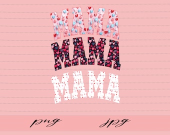 Vday Mama PNG: Wzór sublimacji na Walentynki (pobranie cyfrowe)