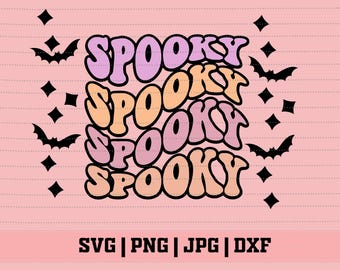 SVG de Halloween espeluznante: Diseño retro (Descarga digital)