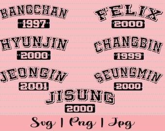 Stray Kids SVG: SKZ-medlemsdekaler, Kpop-vektorfiler (digital nedladdning)
