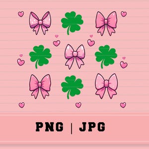 Coquette St Patricks Day Shamrock Sequins Glitter Png, St Pattys Day Png, Four Leaf Clover Sequin Bow, Patricks Day Design, Leopard