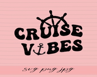 Cruise Vibes SVG: Beach Vacation Design (Digital Download)