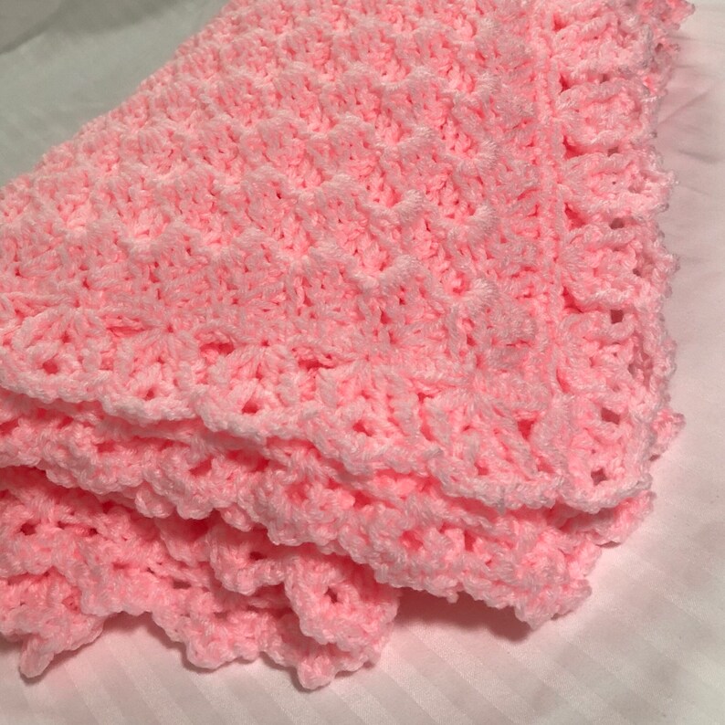 Handmade Crochet Baby Blanket Baby Newborn Swaddle Shower Gift Etsy