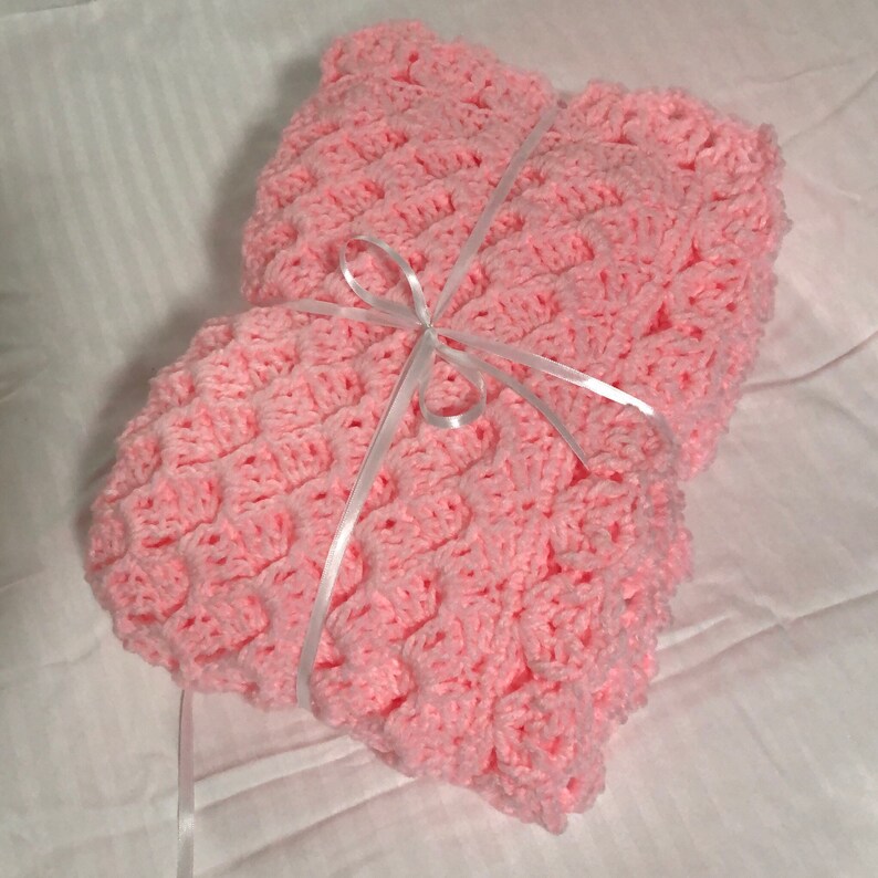 Handmade Crochet Baby Blanket Baby Newborn Swaddle Shower Gift Etsy