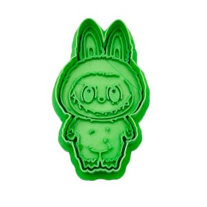 Custom 3D Printed Labubu Cookie Cutter & Imprint Stamp Set (full body) 3.5”