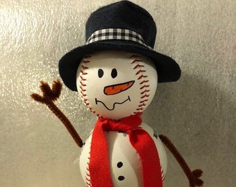 Baseball Snowman