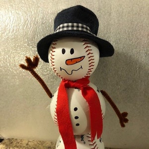 Baseball Snowman