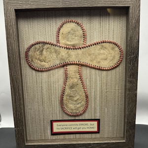 Shadow Box - Baseball Cross