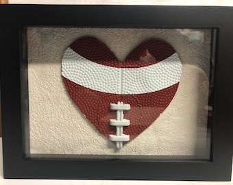 Shadow Box - Football Heart