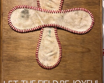 Baseball Cross Wall Plaque