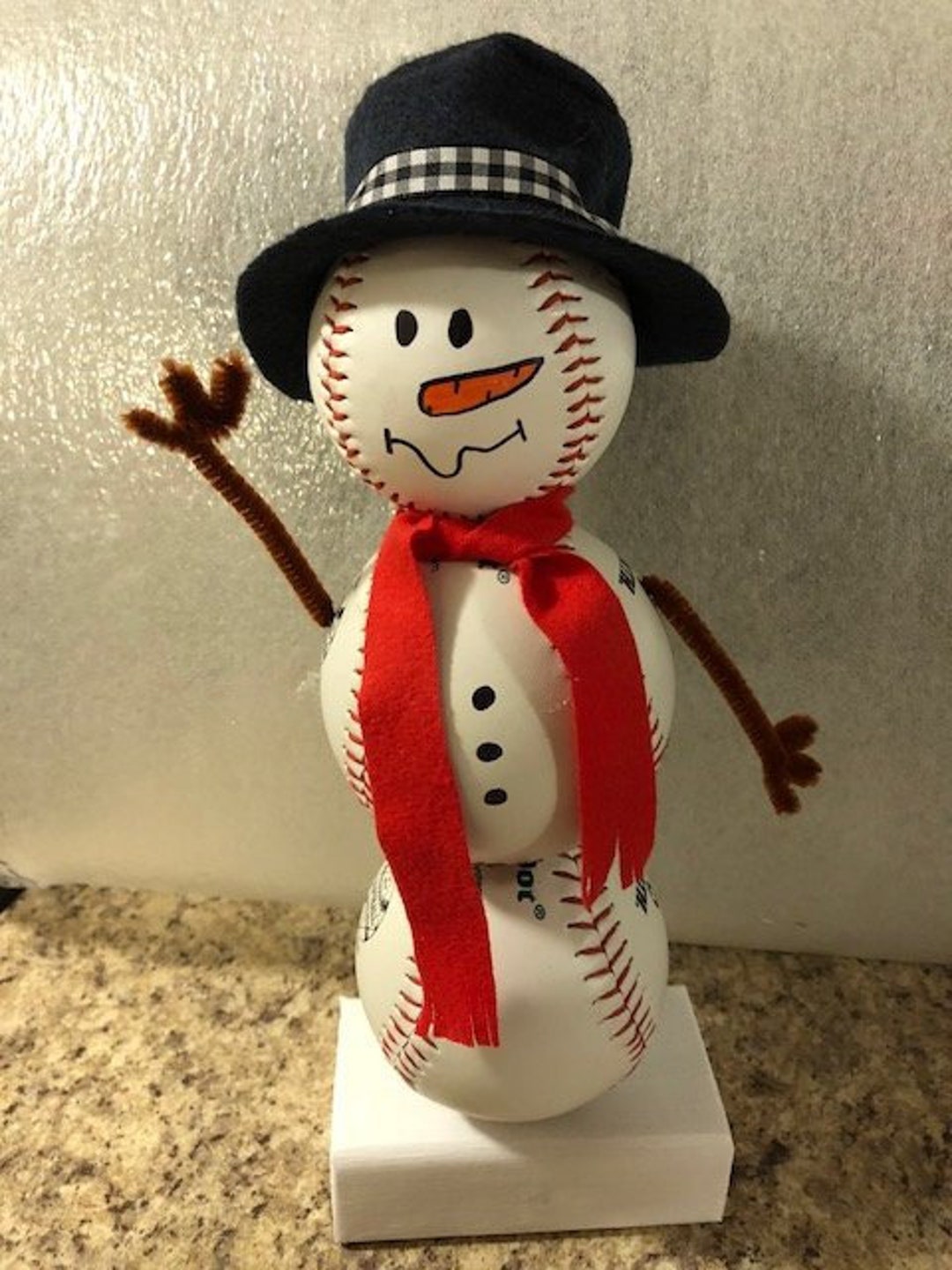 Baseball Snowman - Etsy