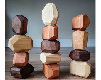 Montessori Wooden Balance Rocks
