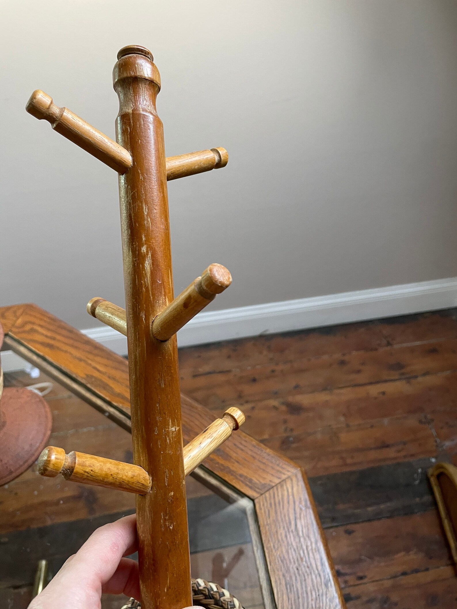 Vintage wooden peg tree peg tree holder Etsy