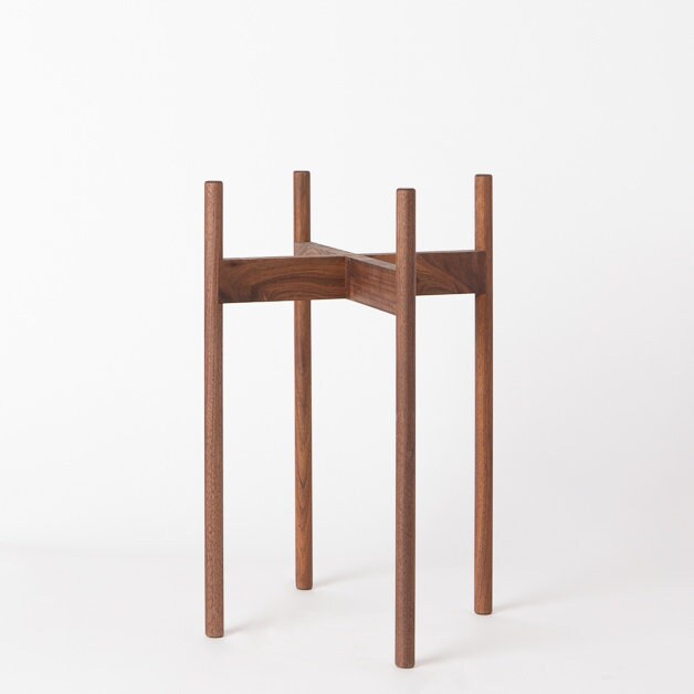 Tall Mid Century Modern Plant Stand | Wood Plant Stand